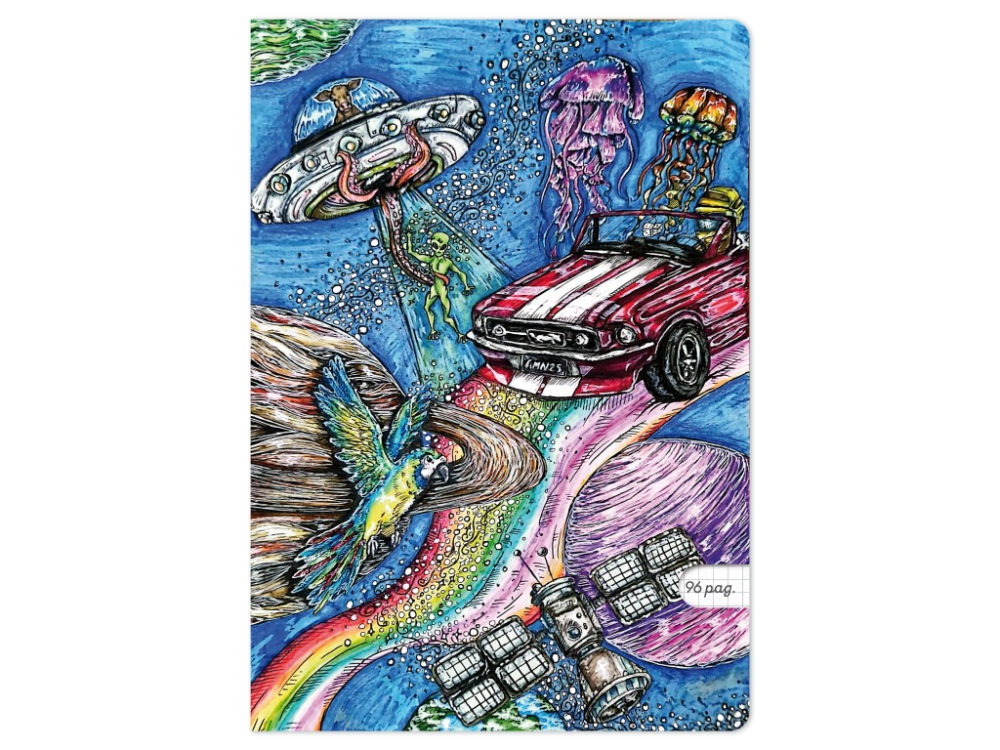 Caiet A4 matematica,ilustratie TERRA necunoscuta, 48 file, 80 g mp