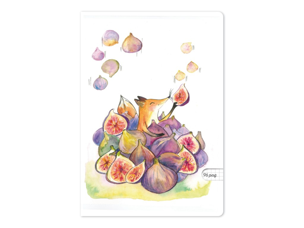 Caiet A5 matematica, ilustratie Vulpoiul pofticios, 48 file, 80g