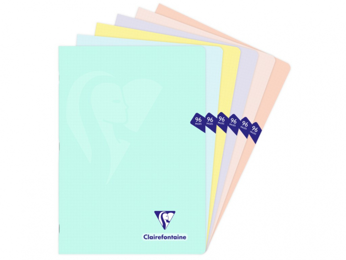 Caiet capsat Matematica A4,48 file,Colectia Mimesys Pastel,Clairefontaine