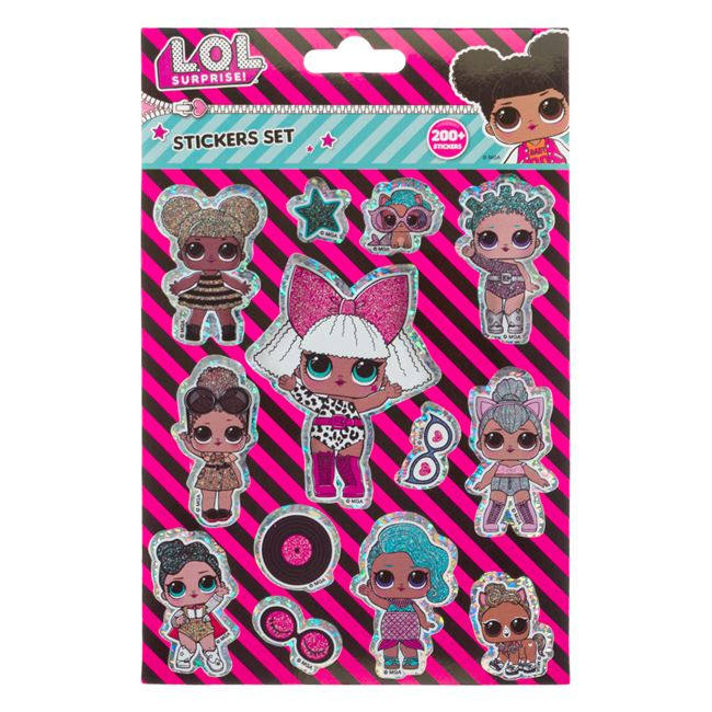 Caiet cu 200 de Stickere si Autocolante cu Dimensiuni si Modele Diferite