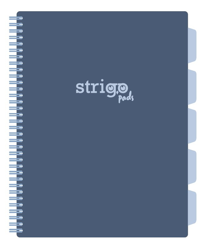 Caiet cu Spirala si Separatoare Strigo Pads Project Book Pastel A4, Matematica