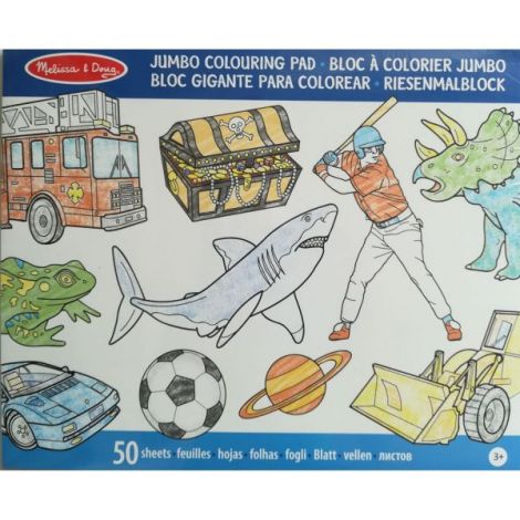 Caiet jumbo cu desene pentru colorat Melissa and Doug Albastru - poza 1