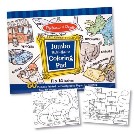 Caiet jumbo cu desene pentru colorat Melissa and Doug Albastru - poza 2