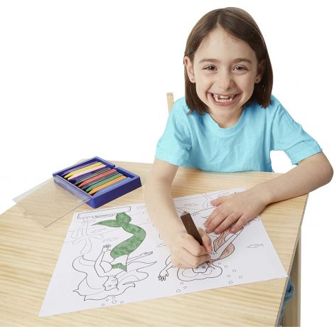 Caiet jumbo cu desene pentru colorat roz Melissa&Doug 4225 - poza 5