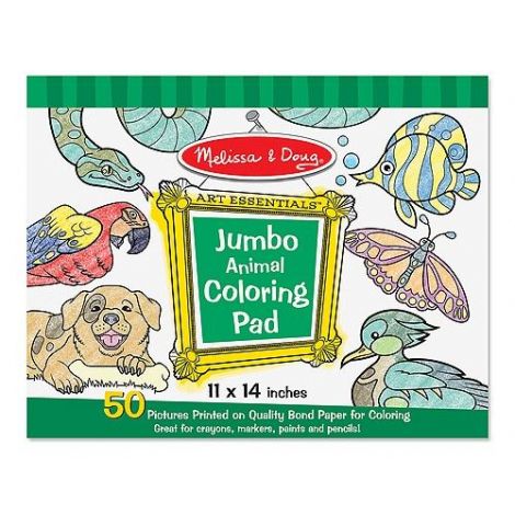 Caiet jumbo cu planse pentru colorat Animale Melissa and Doug