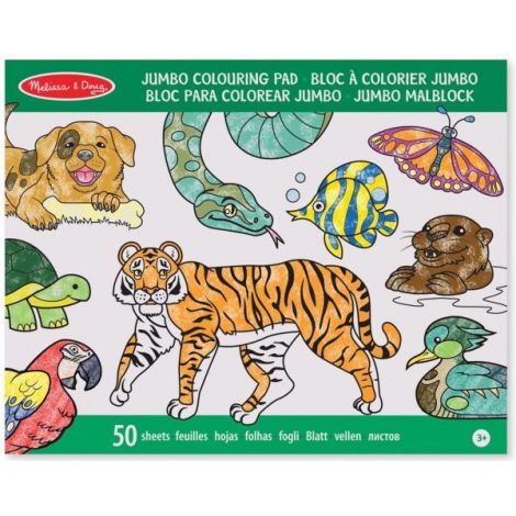 Caiet jumbo cu planse pentru colorat Animale Melissa and Doug - poza 3