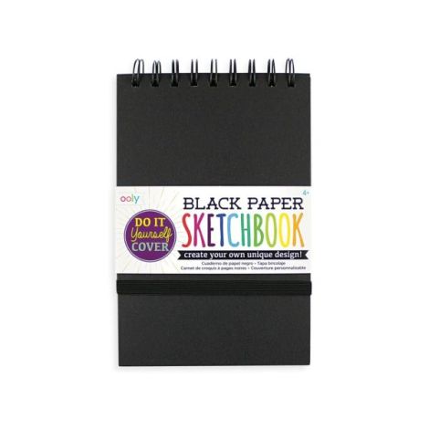 Caiet schite A5 hartie neagra, 75 file, 110 gr mp , coperta DIY - poza 1