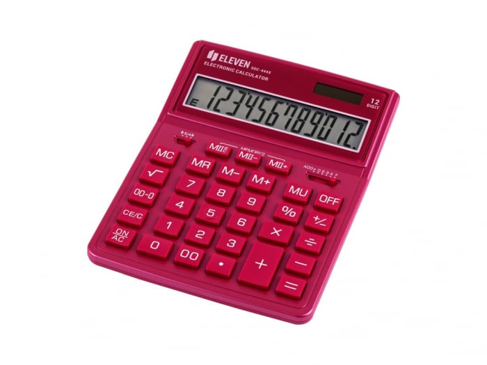 Calculator de birou 12 digiti, 204 x 155 x 33 mm, Eleven SDC-444XR,4 culori