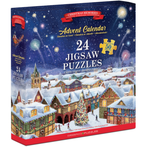 Calendar de Advent Amintiri de Craciun, 24 puzzle-uri, 50 piese - poza 1
