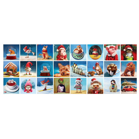 Calendar de Advent Animalutele si Craciunul, 24 puzzle-uri, 50 piese - poza 3