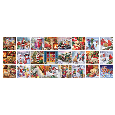 Calendar de Advent Craciun Fericit, 24 puzzle-uri, 50 piese - poza 3