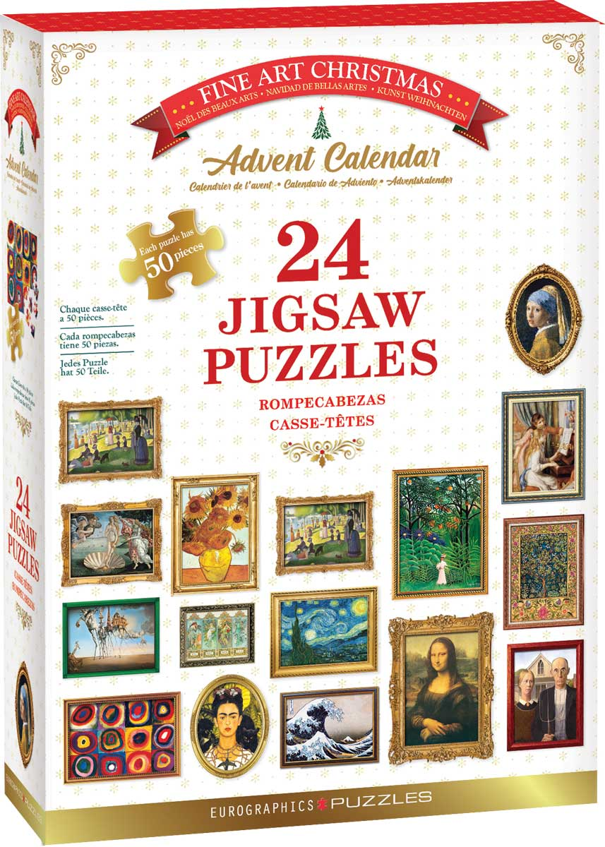Calendar de Advent Picturi Celebre, 24 puzzle-uri, 50 piese