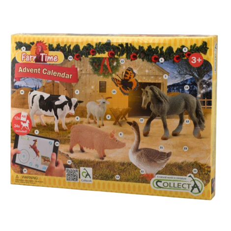 Calendar de Craciun Collecta cu figurine pictate manual Viata la ferma 84178 - poza 1
