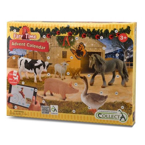 Calendar de Craciun Collecta cu figurine pictate manual Viata la ferma 84178 - poza 2