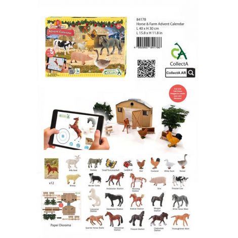 Calendar de Craciun Collecta cu figurine pictate manual Viata la ferma 84178 - poza 3