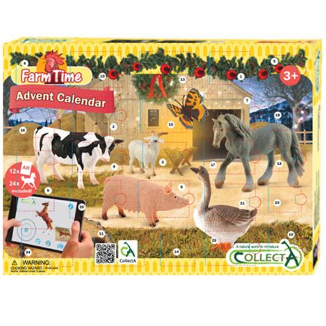 Calendar de Craciun Collecta cu figurine pictate manual Viata la ferma 84178 - poza 4