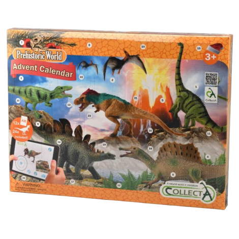 Calendar de Craciun Collecta cu figurine pictate manual Viata Preistorica - poza 1