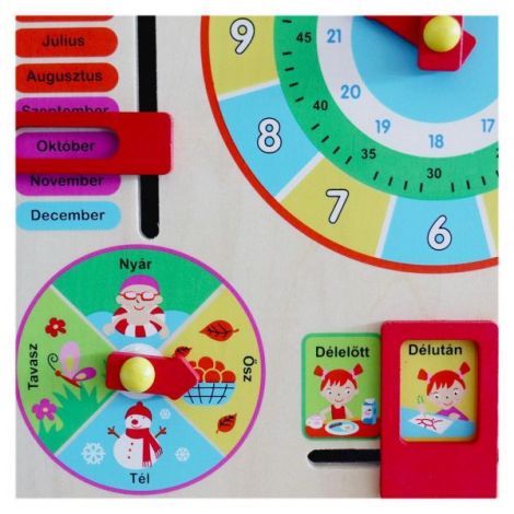 Calendar Educativ din lemn Anotimpuri (HU) Fanaptar - poza 2