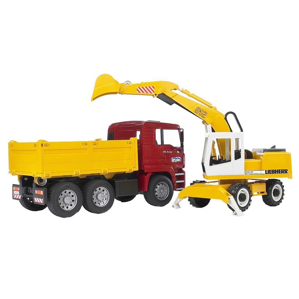 Camion Bruder Construction Man TGA si excavator Liebherr - poza 2