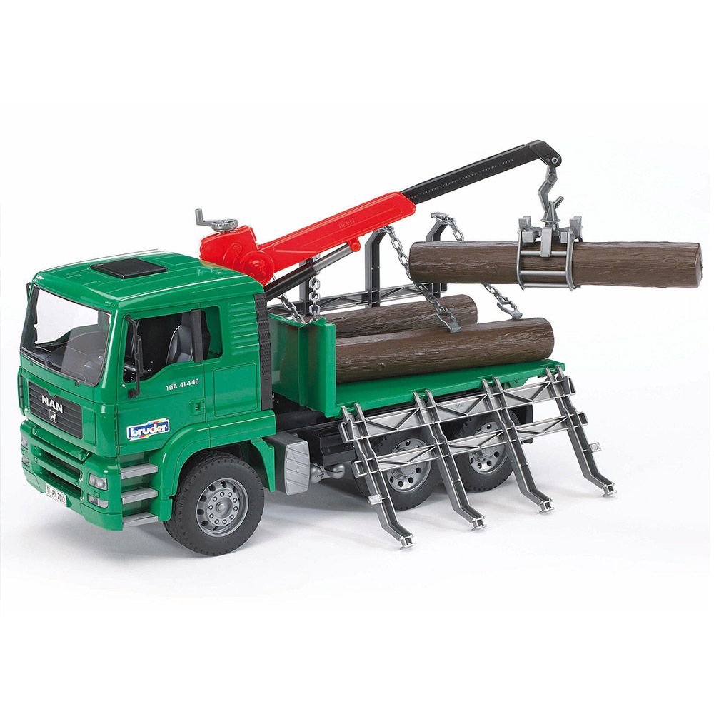 Camion cu 3 busteni Bruder Man TGA - poza 1
