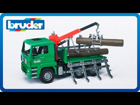 Camion cu 3 busteni Bruder Man TGA - poza 2