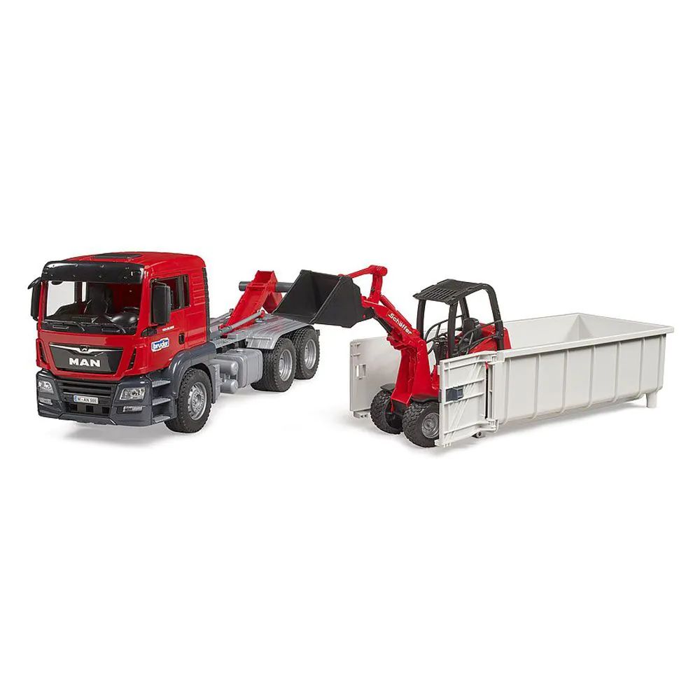 Camion cu container si incarcator Schaffer Bruder MAN TGS - poza 1