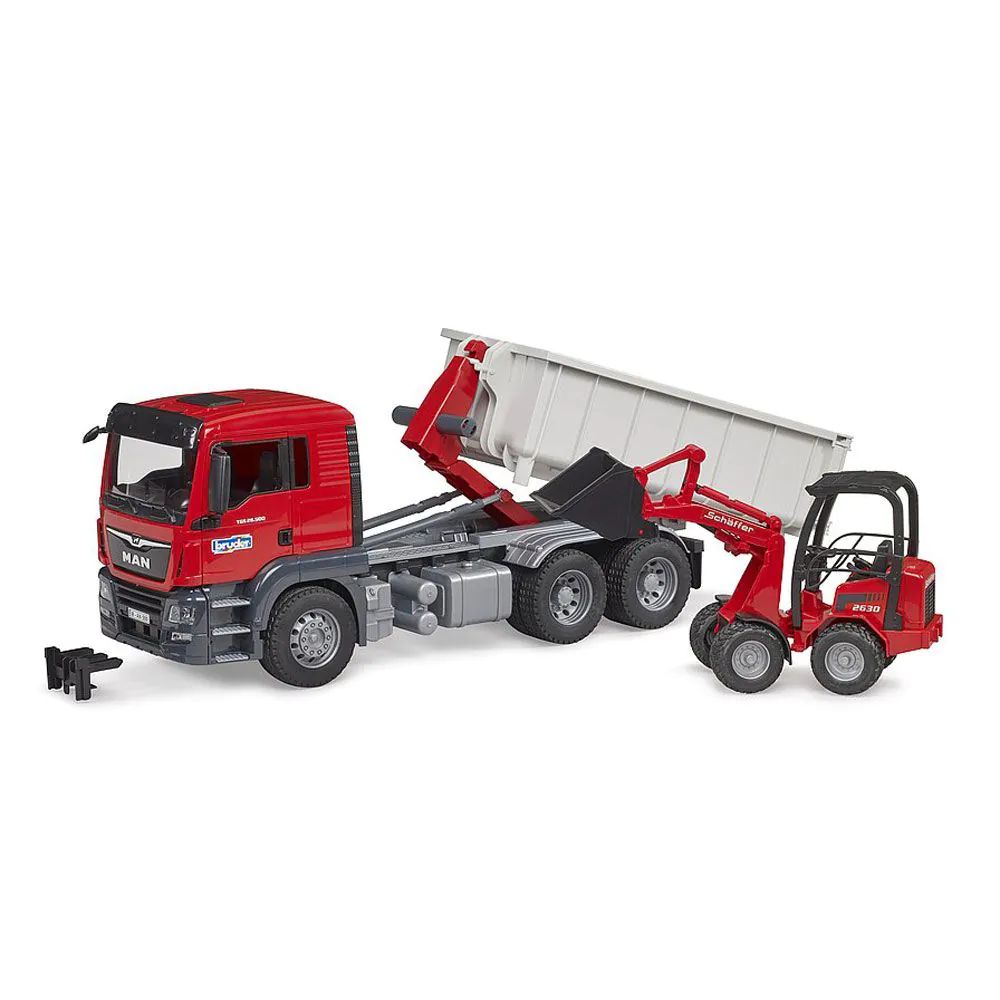 Camion cu container si incarcator Schaffer Bruder MAN TGS - poza 2