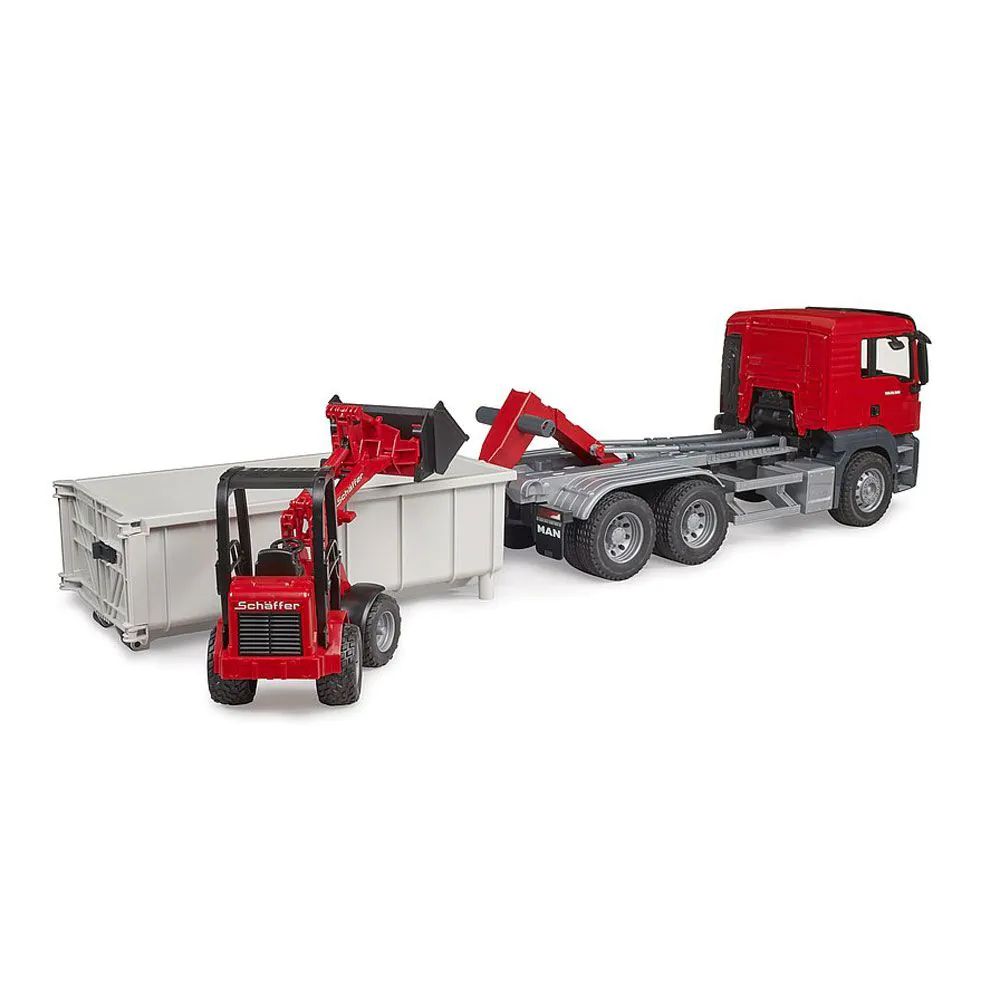 Camion cu container si incarcator Schaffer Bruder MAN TGS - poza 3