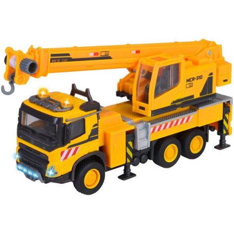 Camion cu macara Majorette Volvo Truck Crane cu lumini si sunete - poza 1