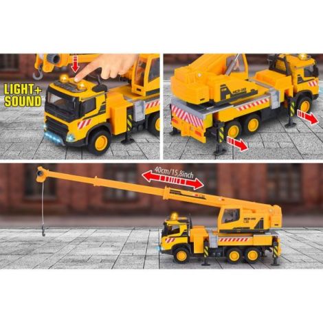 Camion cu macara Majorette Volvo Truck Crane cu lumini si sunete - poza 5