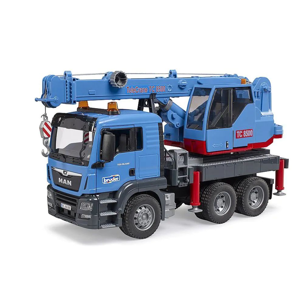 Camion cu macara mobila Bruder MAN TGS - poza 3