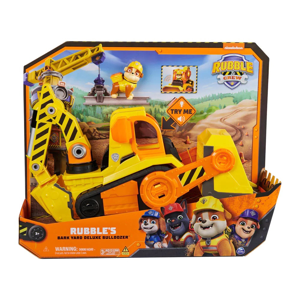 Camion de constructii cu sunete si lumini Paw Patrol Construction Crew Rubble 30x15x10 cm - poza 2