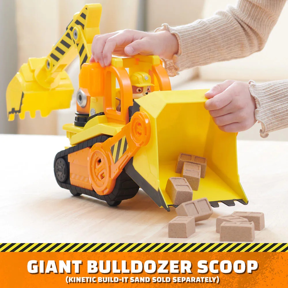 Camion de constructii cu sunete si lumini Paw Patrol Construction Crew Rubble 30x15x10 cm - poza 4