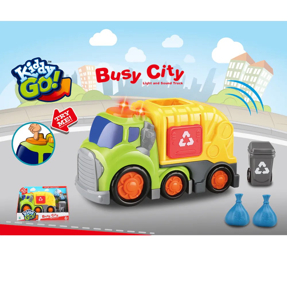Camion de gunoi cu sunete si lumini Kiddy Go 19.5 cm - poza 2
