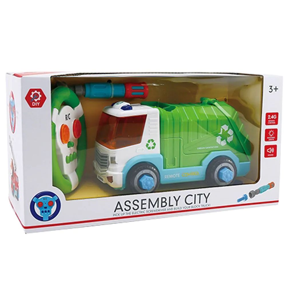 Camion de gunoi cu telecomanda de asamblat Ocie Assembly City - poza 2