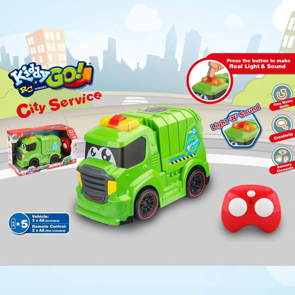 Camion de gunoi cu telecomanda, sunete si lumini Kiddy Go - poza 2
