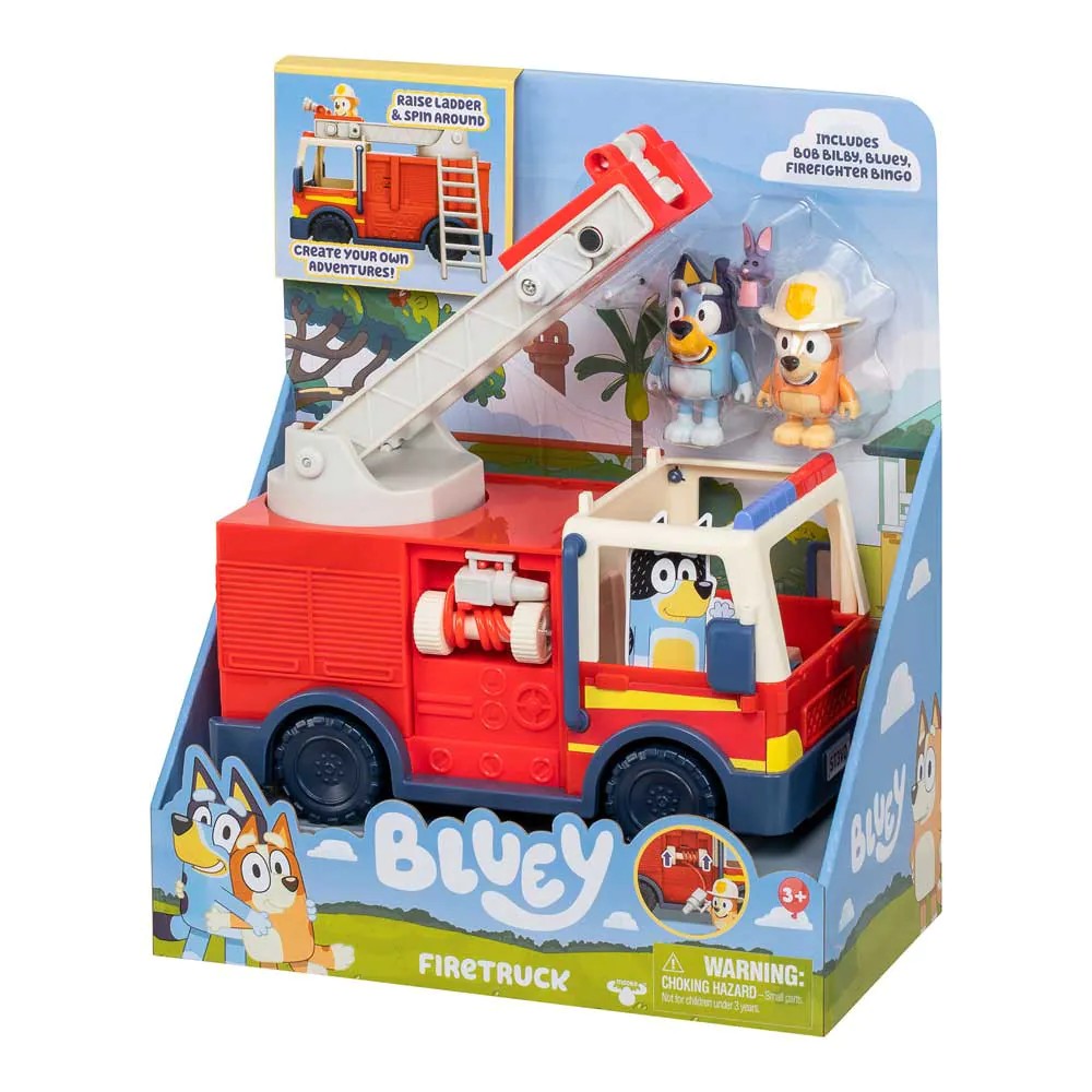 Camion de pompieri cu 2 figurine Bluey - poza 3