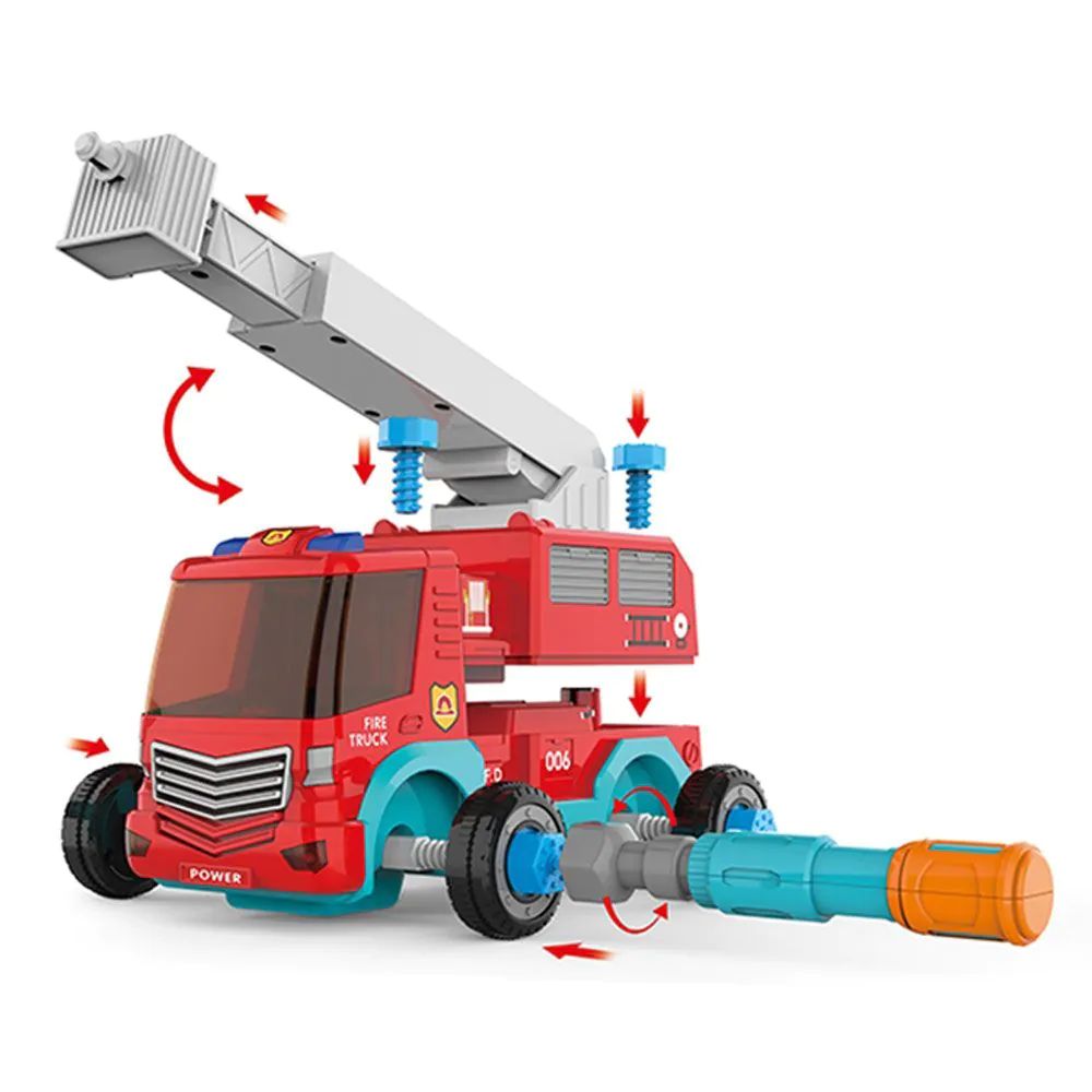 Camion de pompieri cu telecomanda de asamblat Ocie Assembly City - poza 1