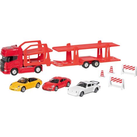 Camion die-cast transportor de masini Scania V8, scara 1 la 60-64, lungime 29 cm - poza 3
