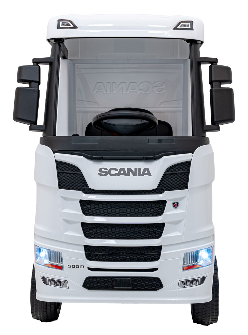 Camion electric pentru copii 1-5 ani Scania R-SERIA 4x4 140W (HL698) Alb - Autokids.ro - poza 2