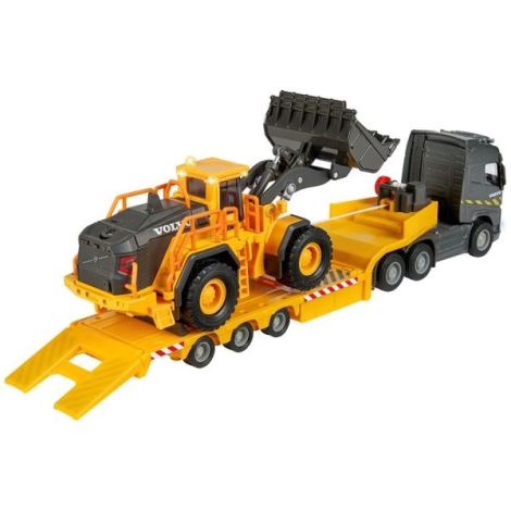 Camion Majorette Volvo cu remorca si buldozer - poza 2