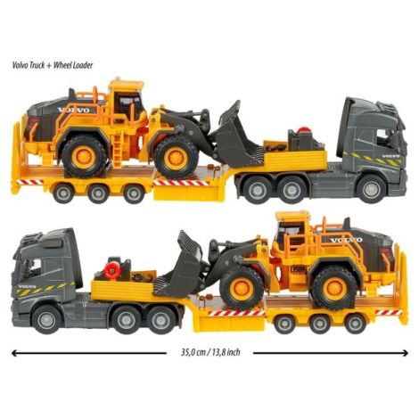 Camion Majorette Volvo cu remorca si buldozer - poza 3