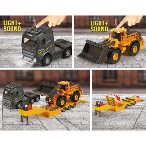 Camion Majorette Volvo cu remorca si buldozer - poza 4