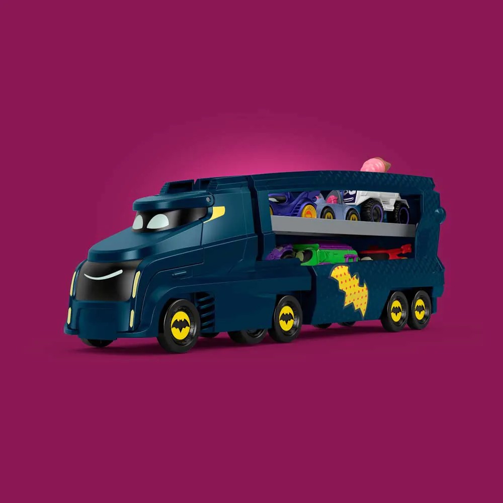 Camion transportator cu 1 masinuta Fisher Price Bat Wheels Bat Big Rig - poza 5