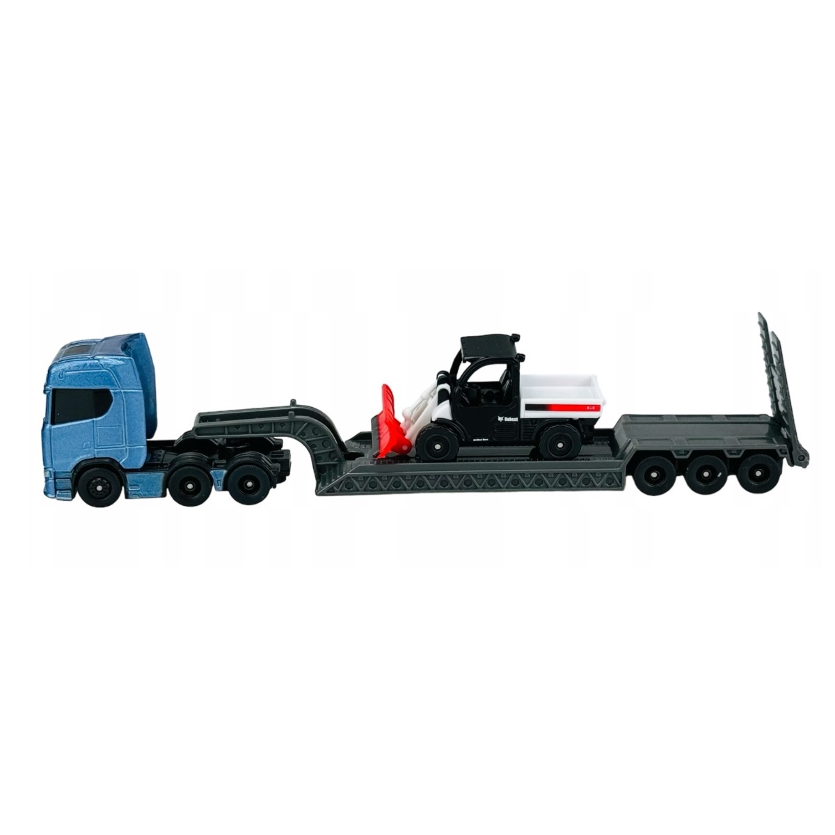 Camion transportator cu excavator Bob Cat Maisto Mini Scania 770 S - poza 4