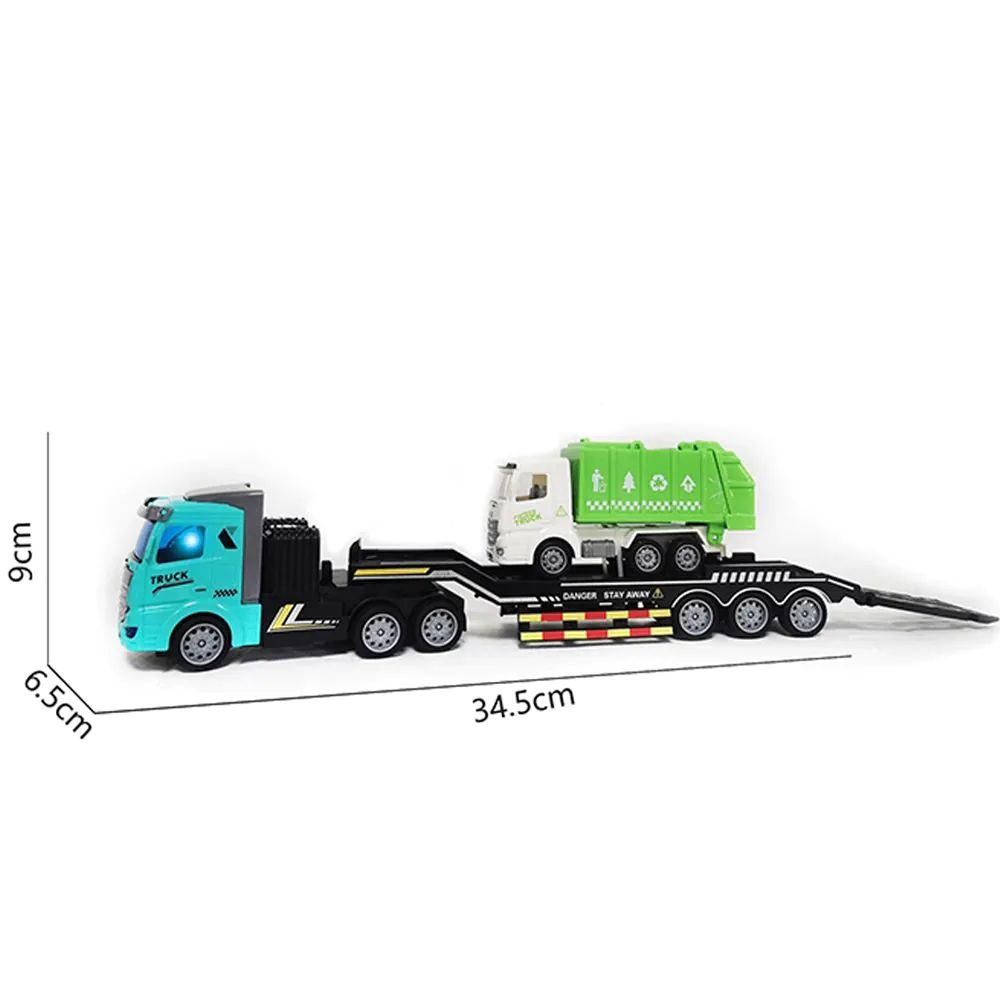 Camion transportator cu Masina de Gunoi cu telecomanda Ocie 1:16 34 cm - poza 2