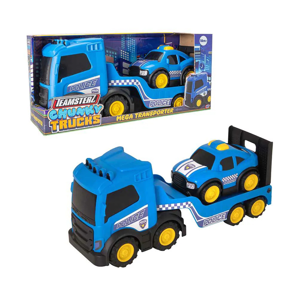 Camion transportator cu masinuta de politie HTI Teamsterz - poza 2