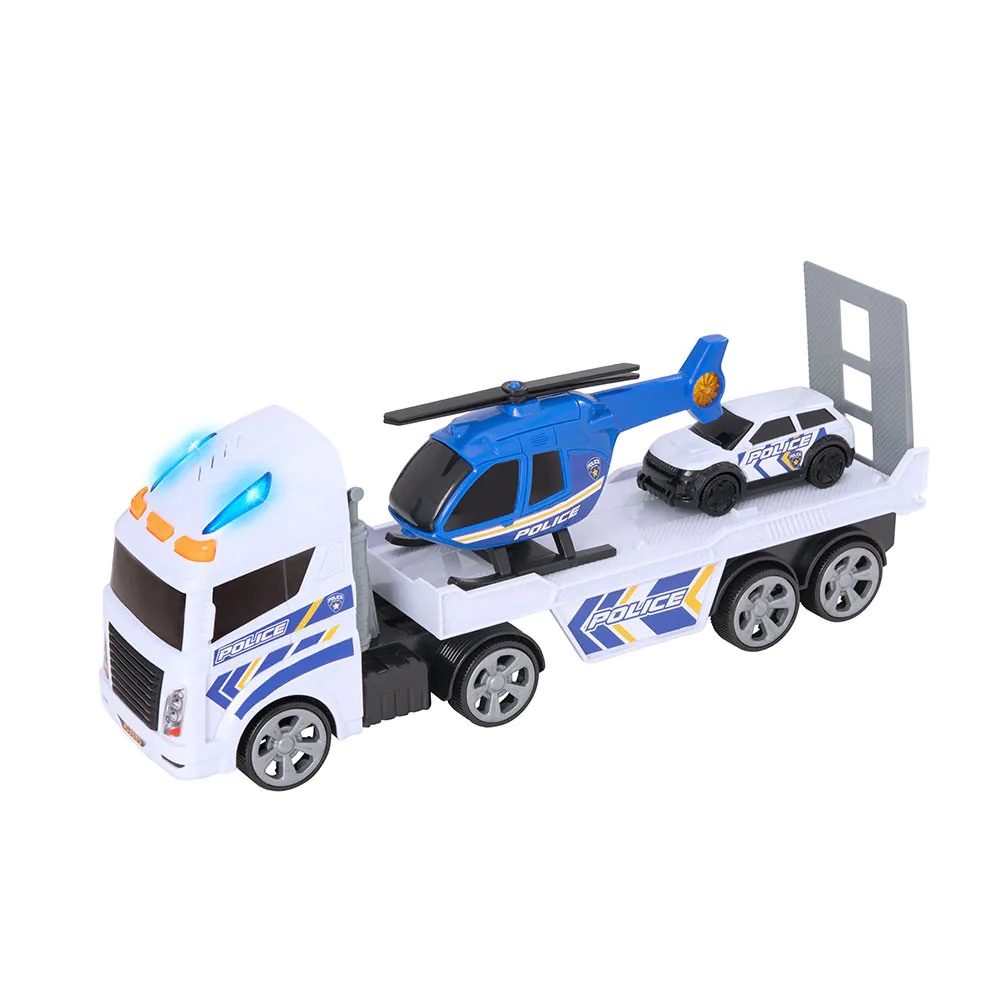 Camion transportator de politie cu masina si elicopter HTI Teamsterz