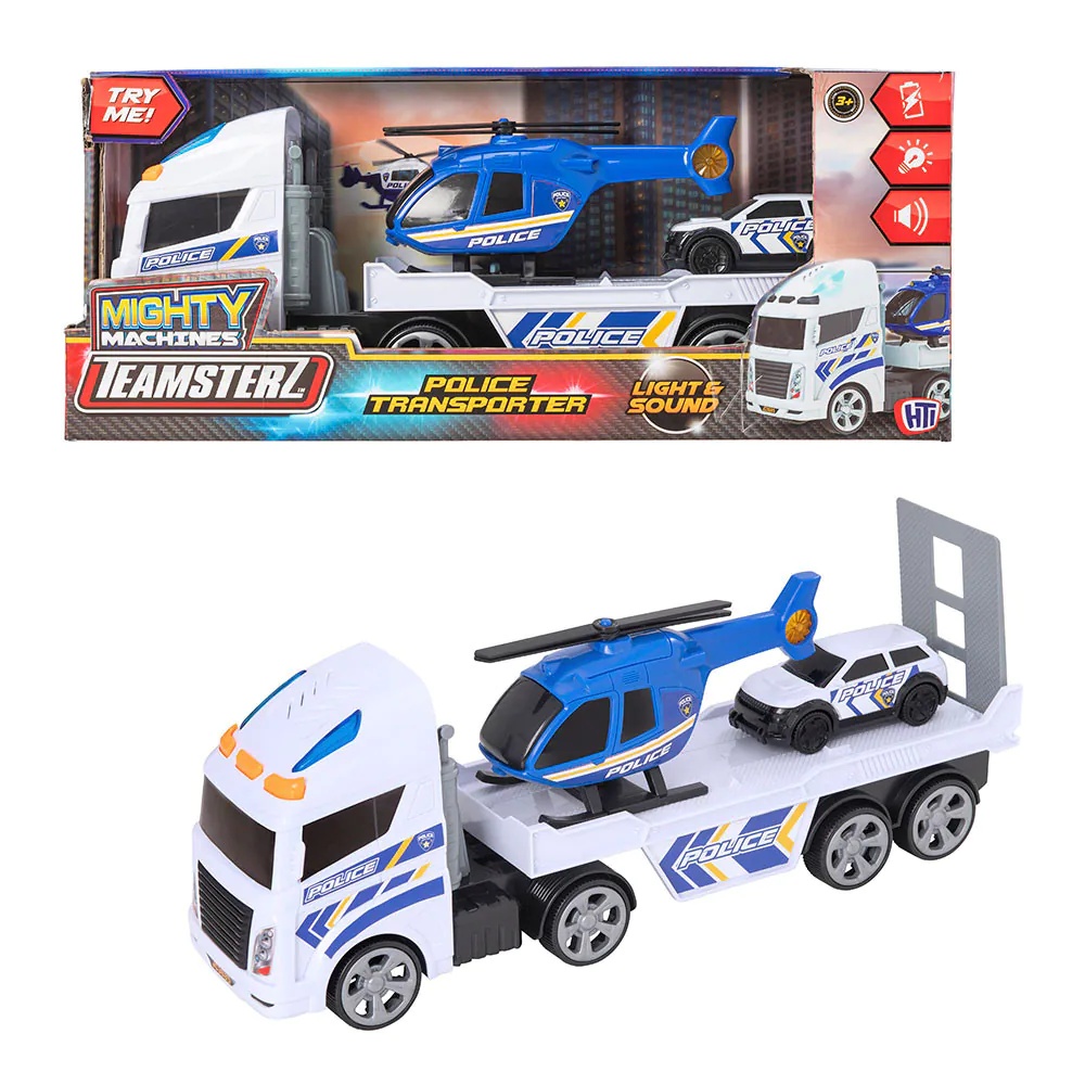 Camion transportator de politie cu masina si elicopter HTI Teamsterz - poza 2