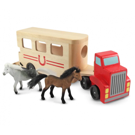 Camion Transportor de Cai cu Remorca Melissa and Doug - poza 1